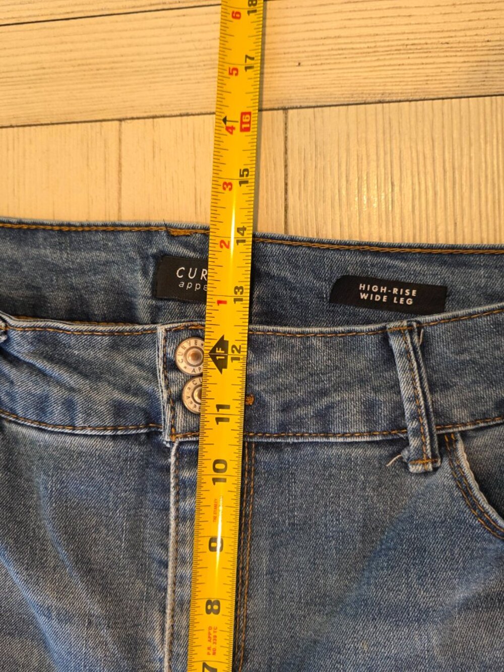 Curve Appeal French Riviera Wide Leg Crop Jeans Size 16 - Picture 3 of 7